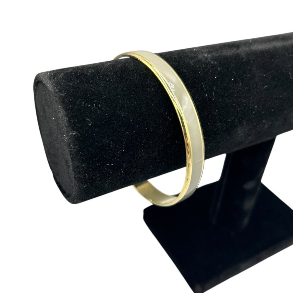 Vintage Gold Tone Magnetic Bangle Bracelet Minimalist Slip On